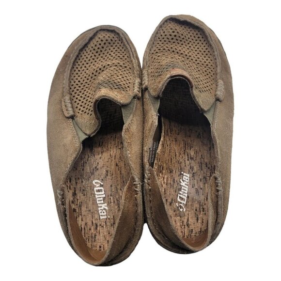 Olukai Shoes Men Size 9 Brown Moloa Kohana Slip On Casual  Perforated Leather